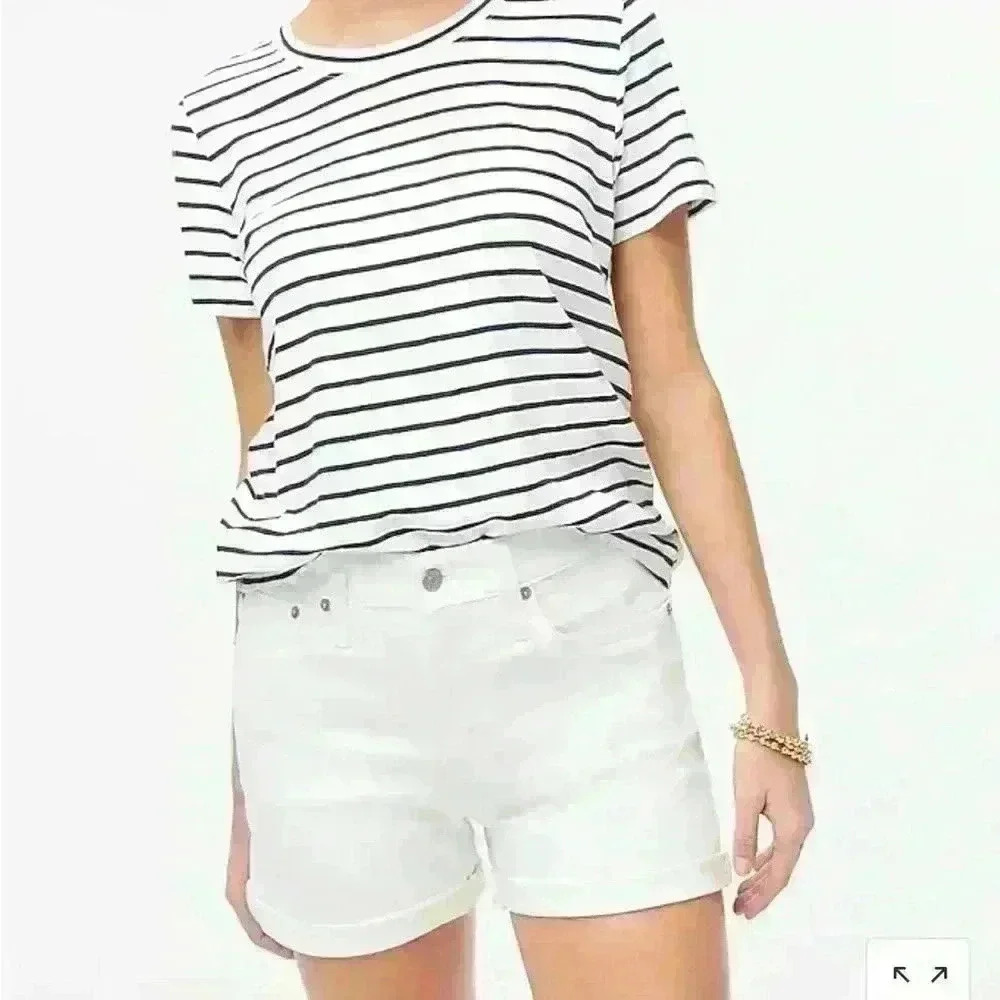 J.Crew Classic denim short in white NWT - Picture 3 of 7